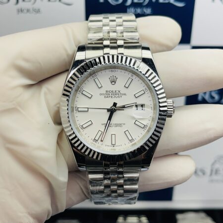 Rolex Date-Just 42mm White dial | jubliee strap